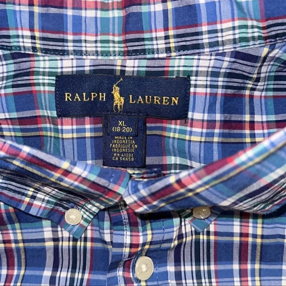 Ralph Laruen Boys Plaid Shirt